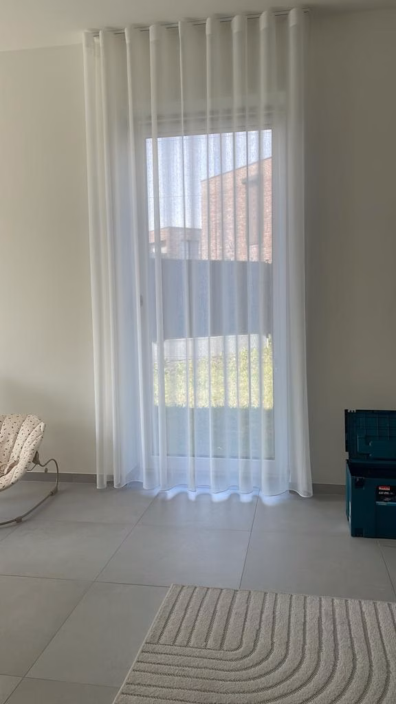 Gedetailleerde close-up van hoogwaardige vitrage stof